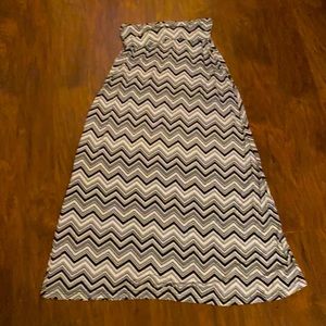 Ultra Flirt Chevron patterned maxi skirt